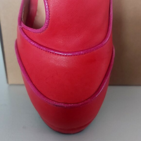 Fluevog Side Buckle Platform Leather Shoes - Size 7 - Picture 4 of 8